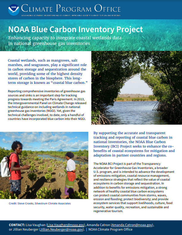 NOAA Blue Carbon Inventory Project Cover