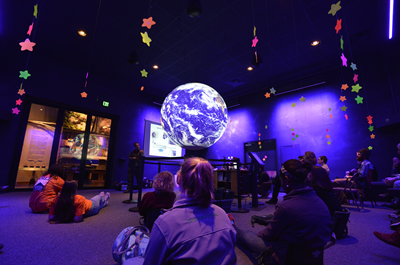 Photo of a Science On a Sphere exhibition