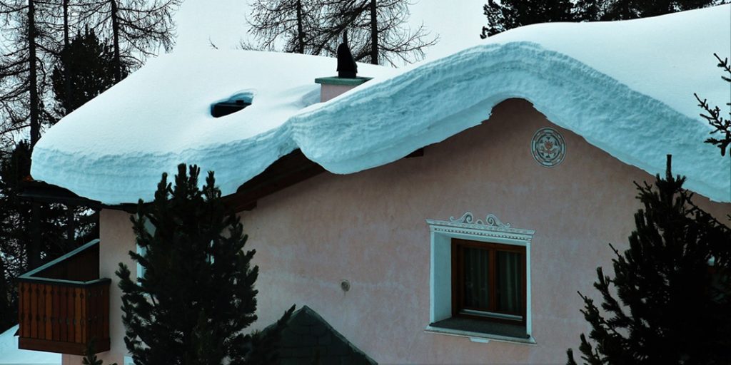 House covered by snow.