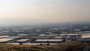Image credit: CNAP, Alt-text: Washoe County experiencing wildfire smoke during the summer season.