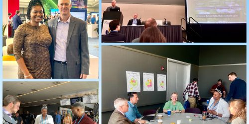 collage of CEE's Amber Liggett and David Herring at Energy Exchange 2024 Conference