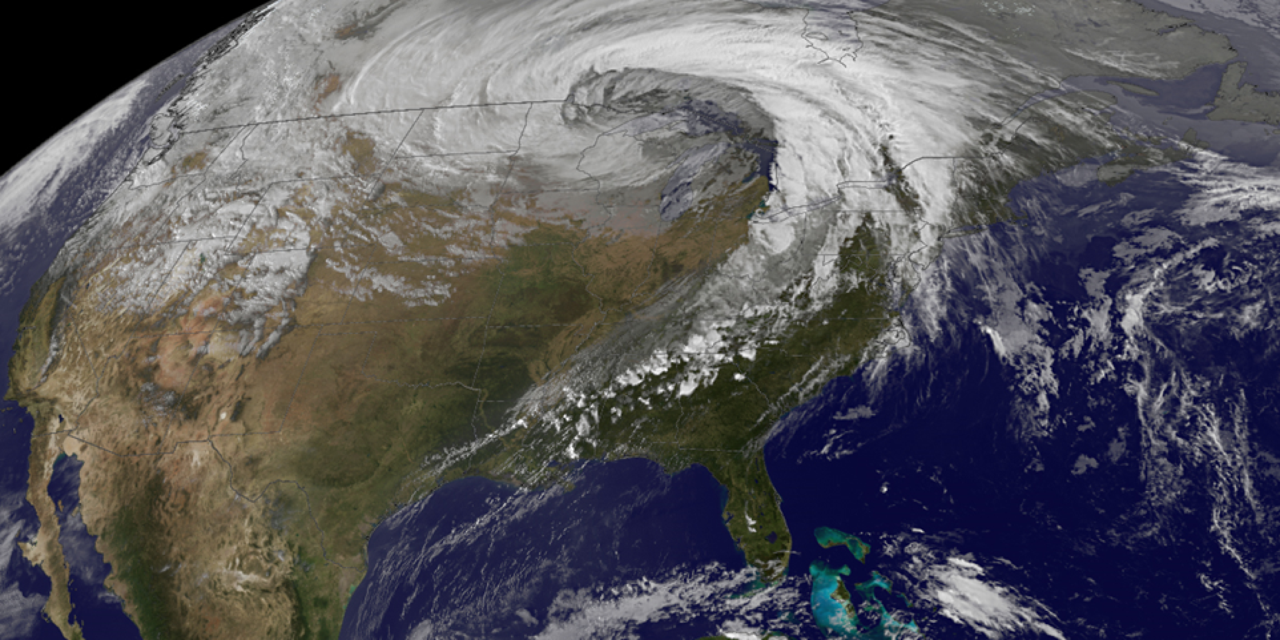 NASA GOES Satellite photo of hurricane.
