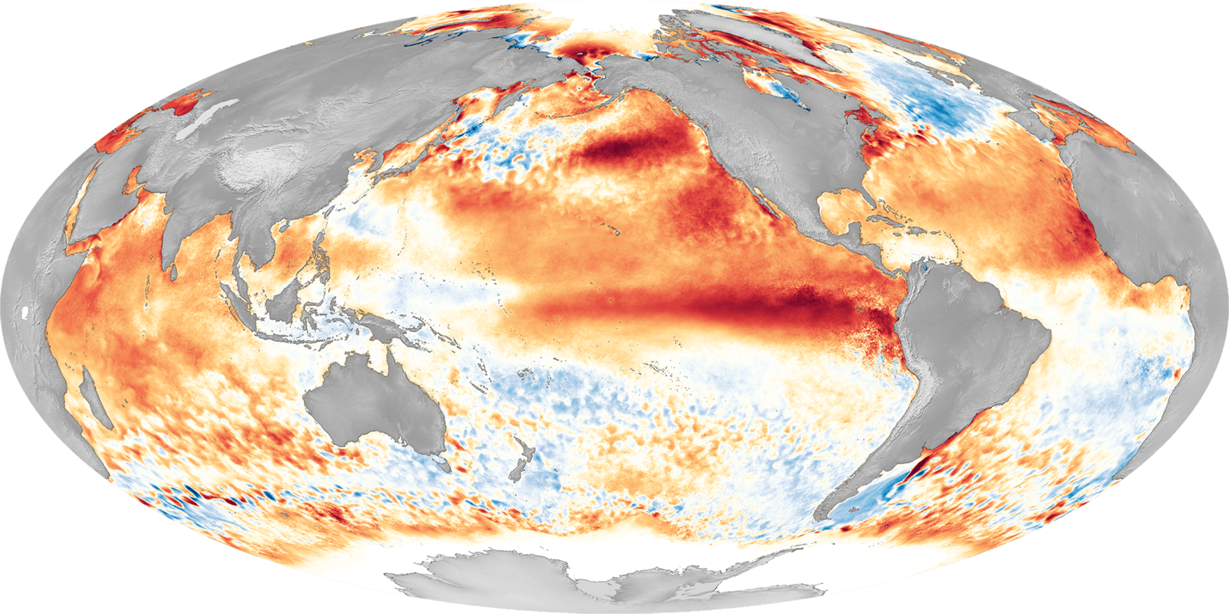 heat map of Earth's oceans